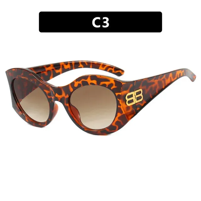Vintage Oversized Square Cat Eye Y2K Sunglasses