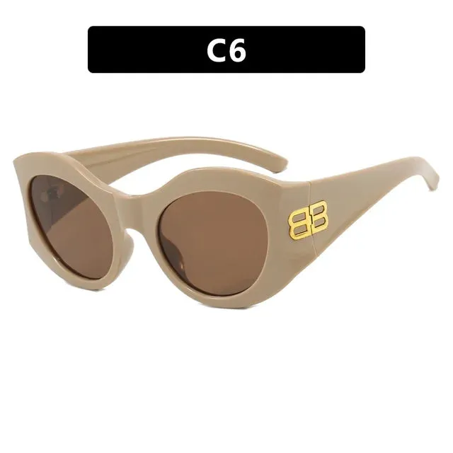 Vintage Oversized Square Cat Eye Y2K Sunglasses