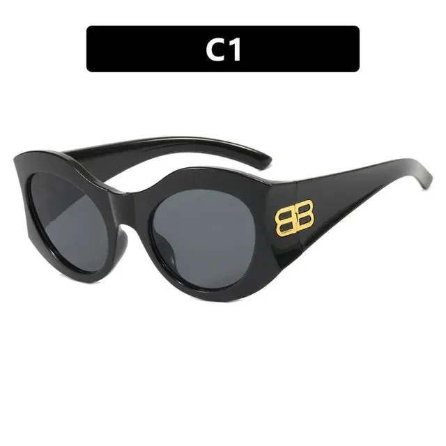 Vintage Oversized Square Cat Eye Y2K Sunglasses