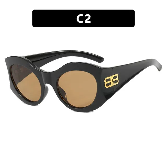 Vintage Oversized Square Cat Eye Y2K Sunglasses