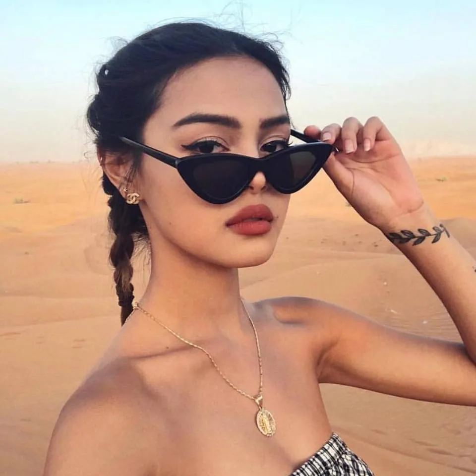 Vintage Retro Cat Eye Sun Glasses