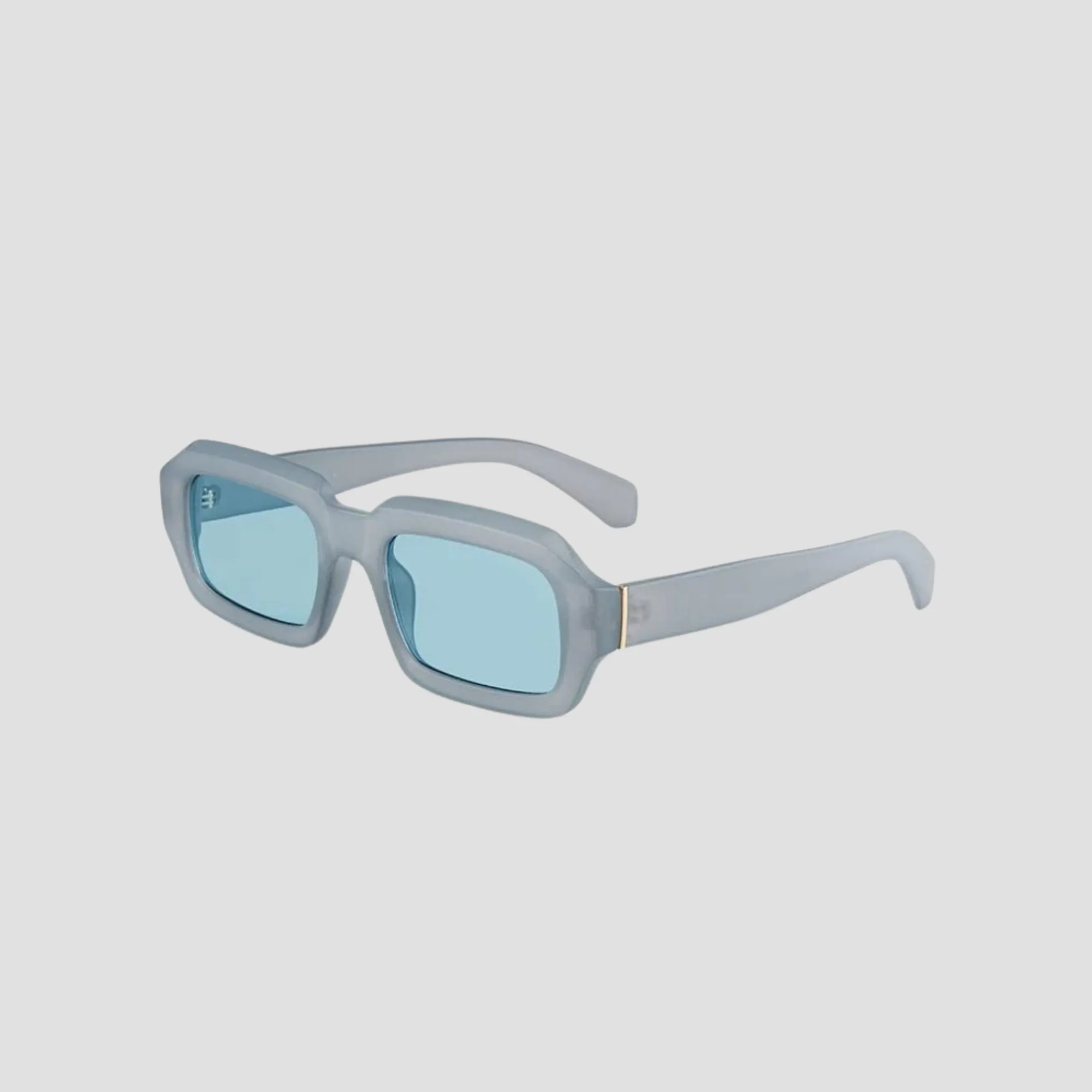 Vintage Sky Blue Rectangle Sunglasses - Unisex
