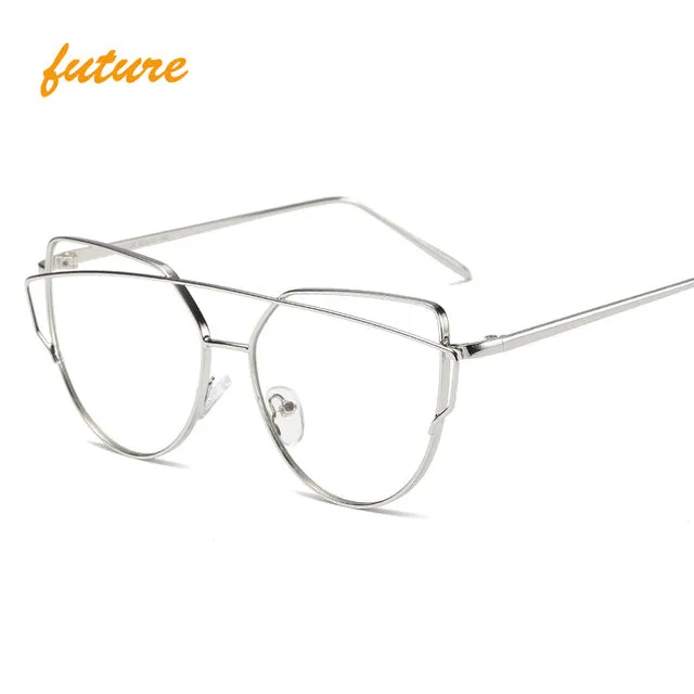 Vintage Style Rose Gold Mirror Sunglasses