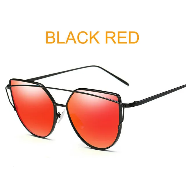 Vintage Style Rose Gold Mirror Sunglasses