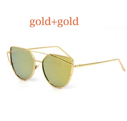 Vintage Style Rose Gold Mirror Sunglasses