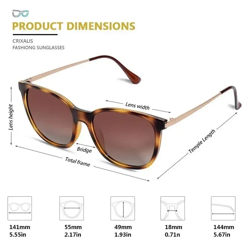 Vintage Women's Sunglasses Polarized Anti Glare Classic Shades
