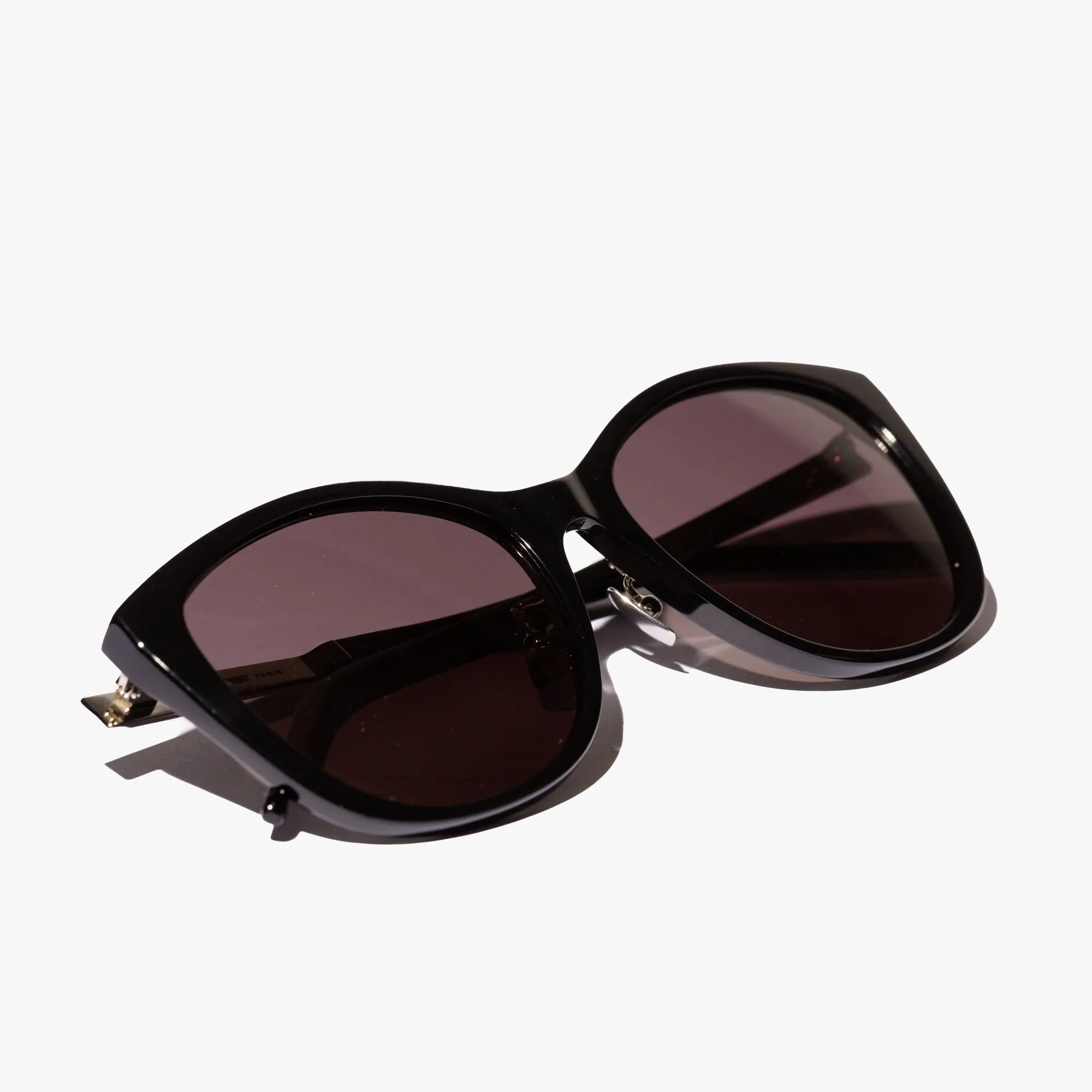 Womens Black Cat-Eye Sunglasses