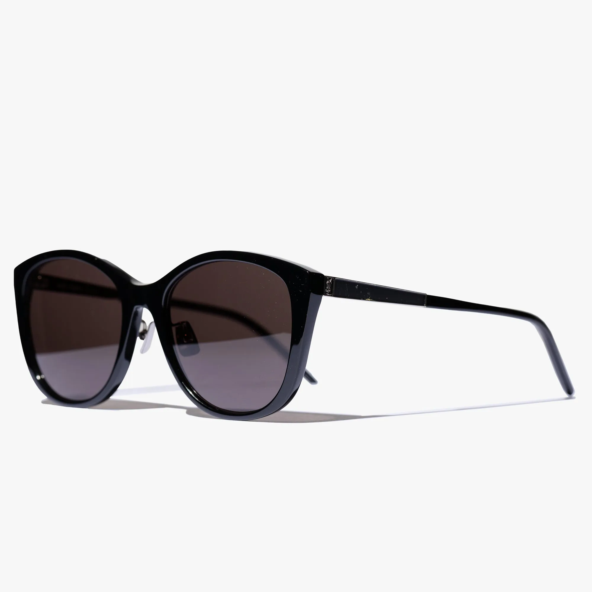 Womens Black Cat-Eye Sunglasses