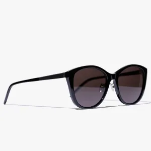 Womens Black Cat-Eye Sunglasses