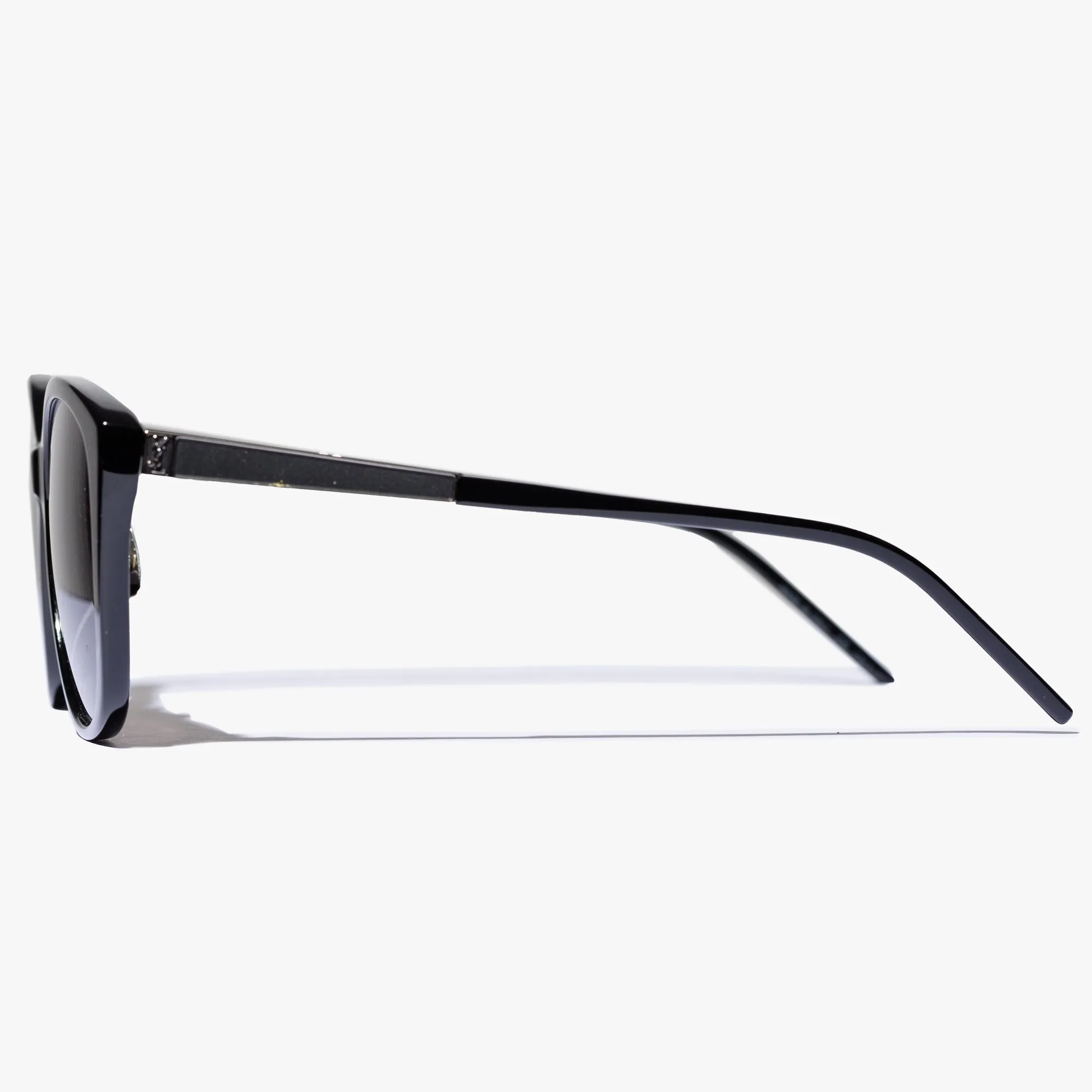 Womens Black Cat-Eye Sunglasses
