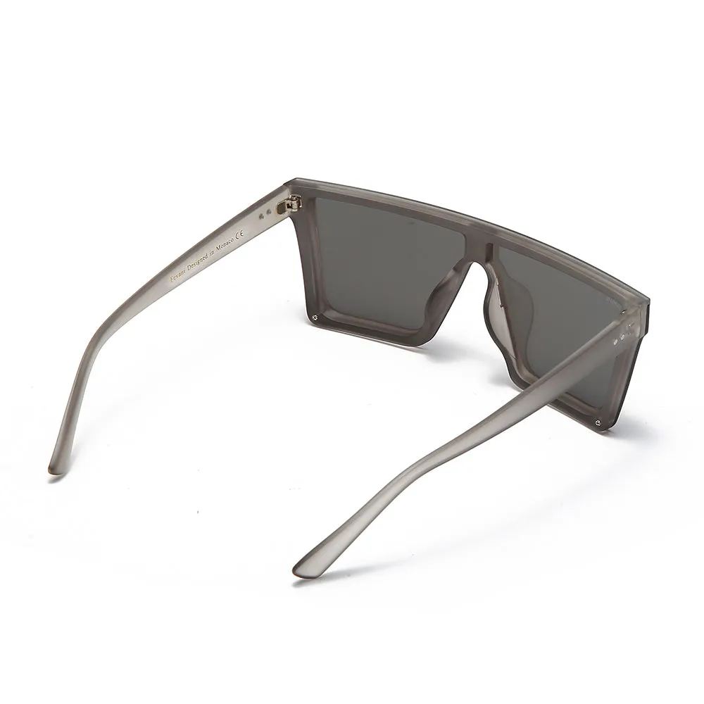 Women's Fevani Bouclier Light Grey Square Oversized Sunglasses