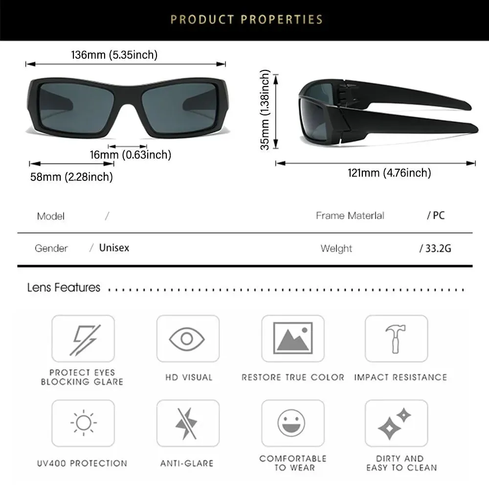 Wrap Around Y2K Sunglasses Futuristic Sports Sun Glasses 2022 Trendy Fashion Shades Vintage Punk Goggle Eyewear