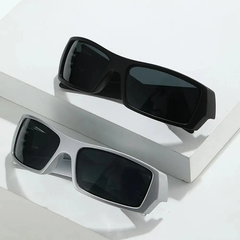 Wrap Around Y2K Sunglasses Futuristic Sports Sun Glasses 2022 Trendy Fashion Shades Vintage Punk Goggle Eyewear
