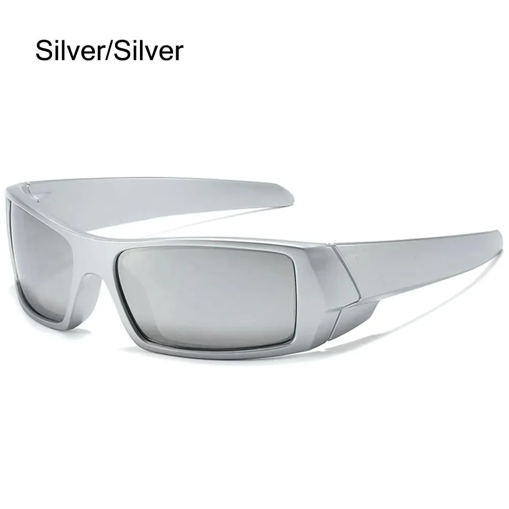 Wrap Around Y2K Sunglasses Futuristic Sports Sun Glasses 2022 Trendy Fashion Shades Vintage Punk Goggle Eyewear