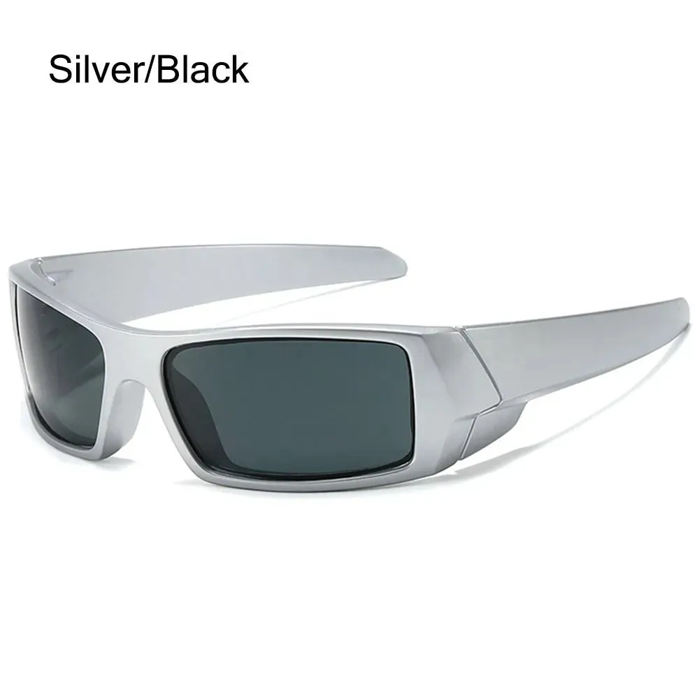 Wrap Around Y2K Sunglasses Futuristic Sports Sun Glasses 2022 Trendy Fashion Shades Vintage Punk Goggle Eyewear