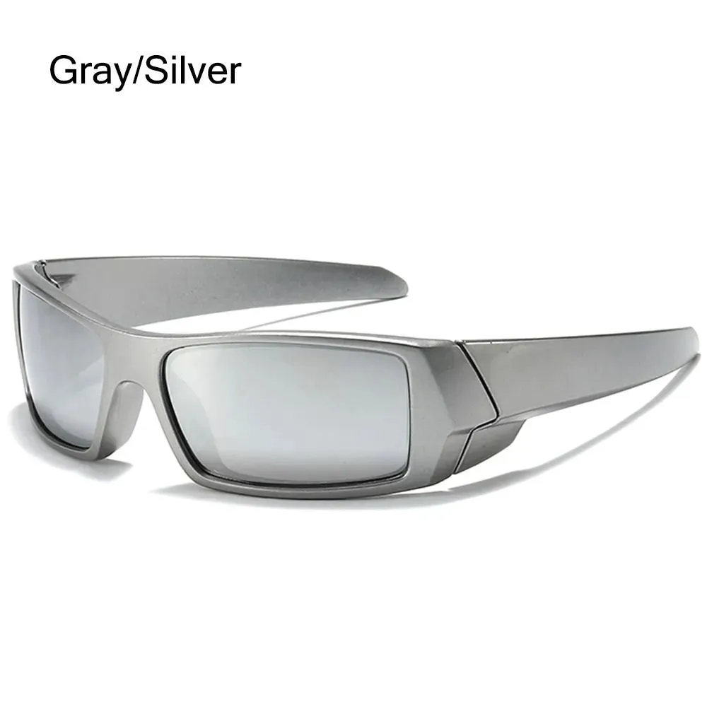 Wrap Around Y2K Sunglasses Futuristic Sports Sun Glasses 2022 Trendy Fashion Shades Vintage Punk Goggle Eyewear