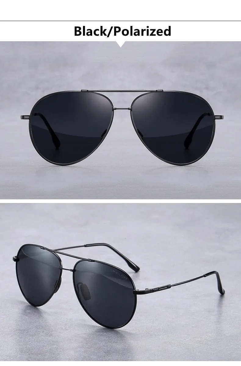 Yimaruili Men's Full Rim Double Bridge Alloy Frame Polarized Sunglasses 889