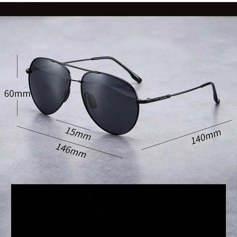 Yimaruili Men's Full Rim Double Bridge Alloy Frame Polarized Sunglasses 889