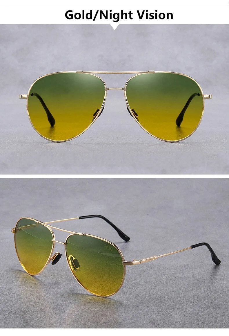 Yimaruili Men's Full Rim Double Bridge Alloy Frame Polarized Sunglasses 889