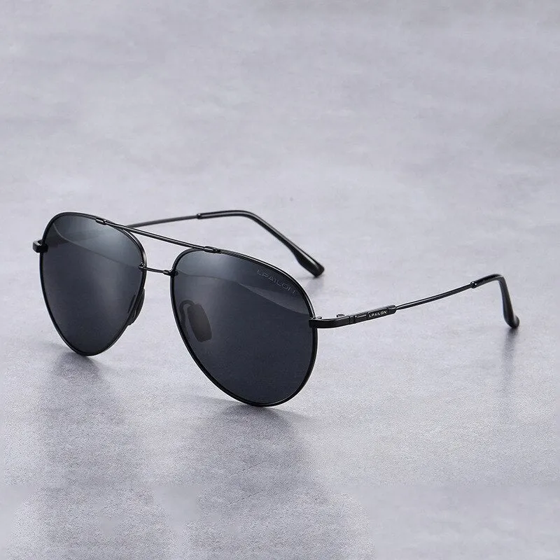 Yimaruili Men's Full Rim Double Bridge Alloy Frame Polarized Sunglasses 889