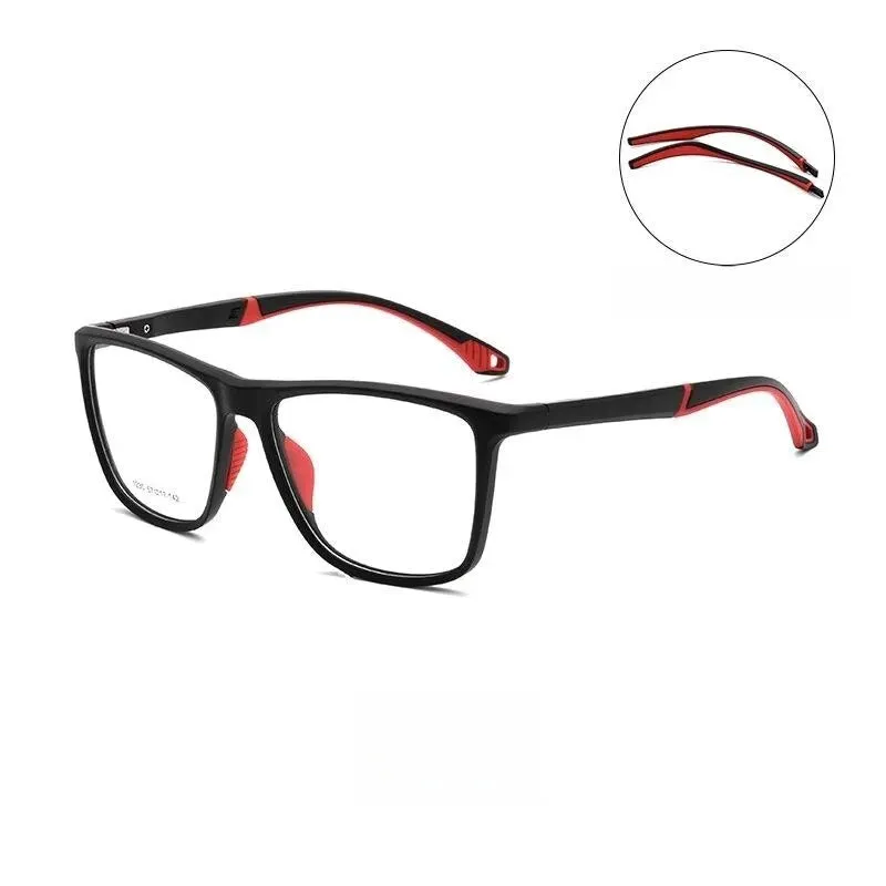 Yimaruili Men's Full Rim Square Tr 90 Sport Eyeglasses Y1230d