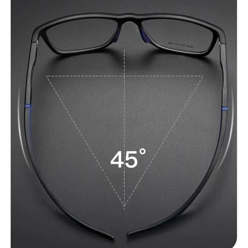 Yimaruili Men's Full Rim Square Tr 90 Sport Eyeglasses Y1230d