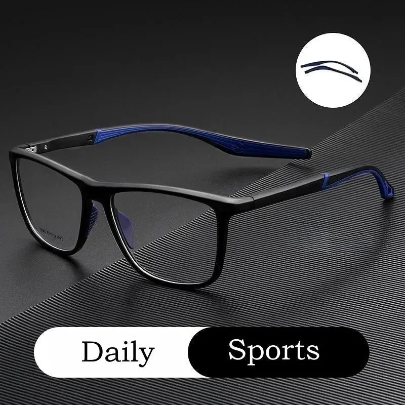 Yimaruili Men's Full Rim Square Tr 90 Sport Eyeglasses Y1230d