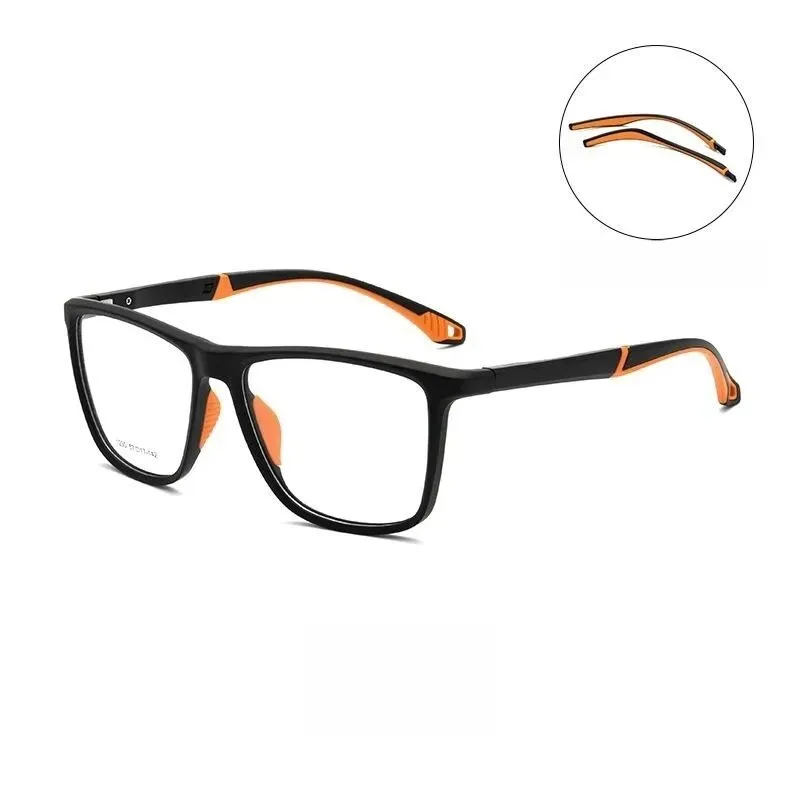 Yimaruili Men's Full Rim Square Tr 90 Sport Eyeglasses Y1230d
