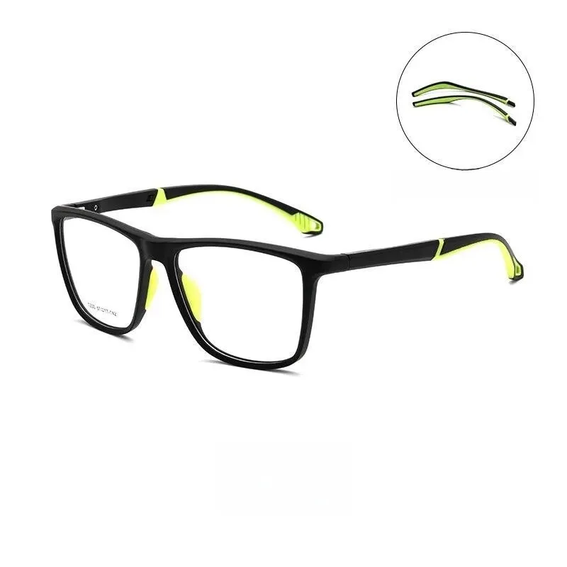 Yimaruili Men's Full Rim Square Tr 90 Sport Eyeglasses Y1230d