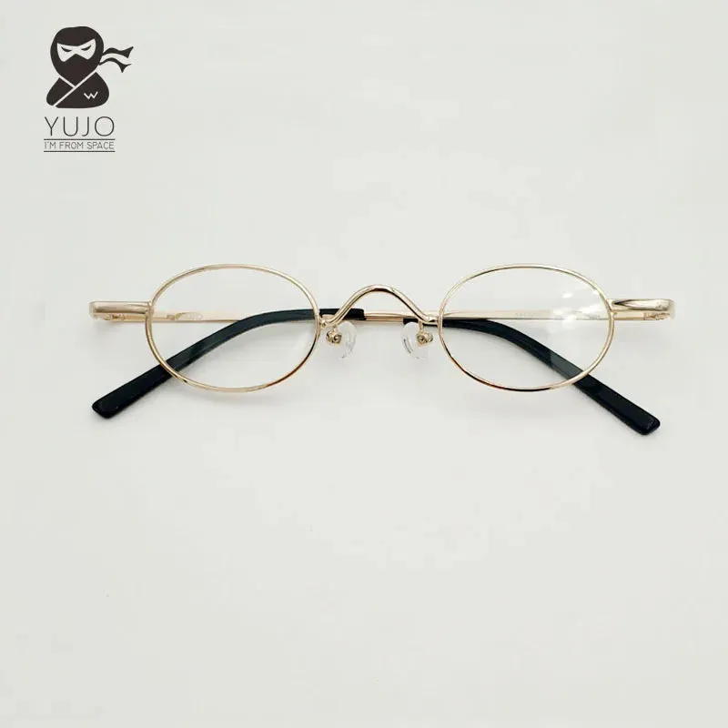 Yujo Unisex Full Rim Small Oval Alloy Eyeglasses 811004