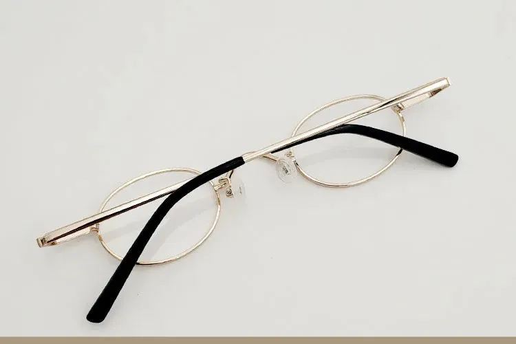 Yujo Unisex Full Rim Small Oval Alloy Eyeglasses 811004