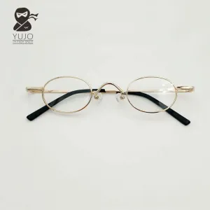 Yujo Unisex Full Rim Small Oval Alloy Eyeglasses 811004