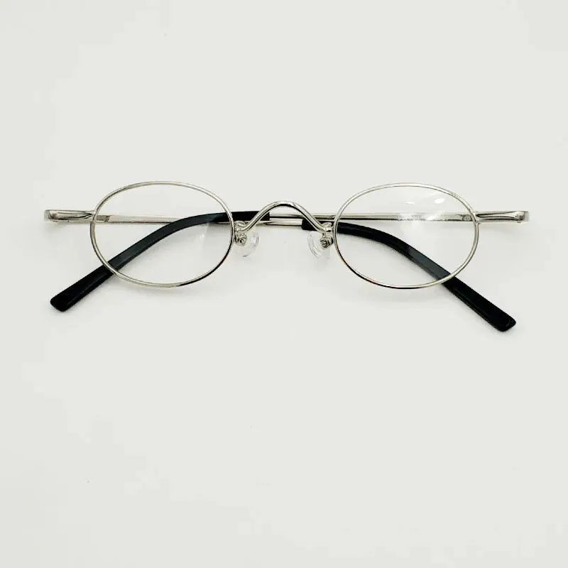 Yujo Unisex Full Rim Small Oval Alloy Eyeglasses 811004