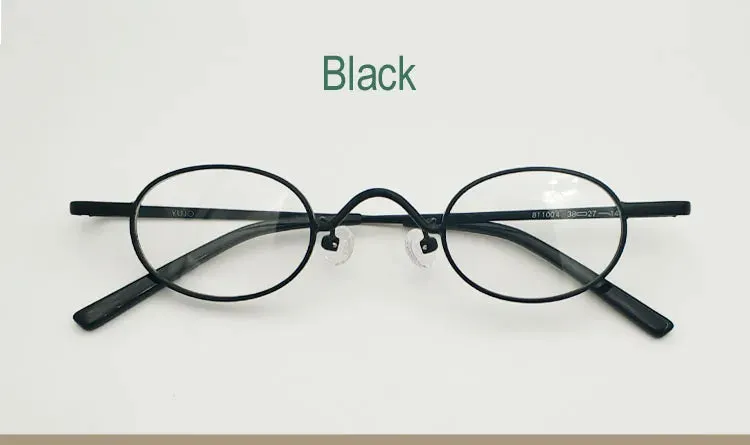 Yujo Unisex Full Rim Small Oval Alloy Eyeglasses 811004