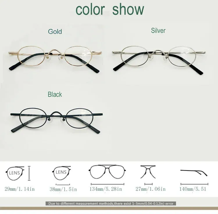 Yujo Unisex Full Rim Small Oval Alloy Eyeglasses 811004