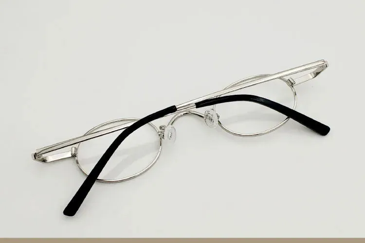 Yujo Unisex Full Rim Small Oval Alloy Eyeglasses 811004
