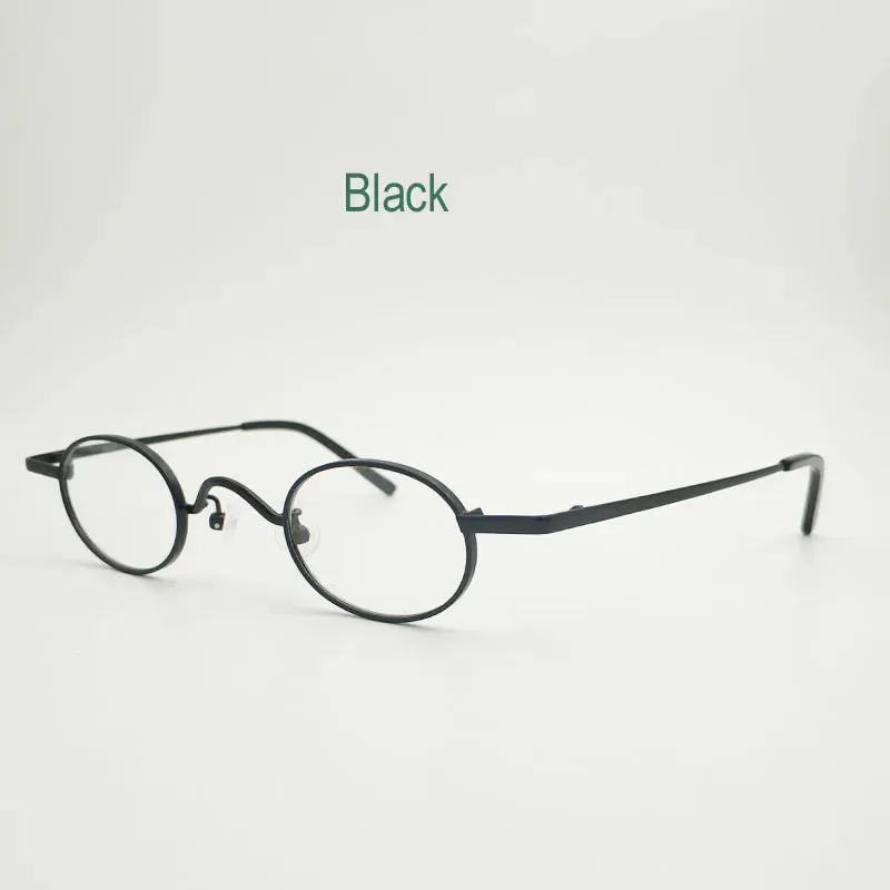 Yujo Unisex Full Rim Small Oval Alloy Eyeglasses 811004